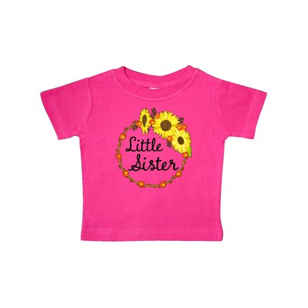 

Inktastic Little Sister Sunflower Wreath Gift Baby Boy or Baby Girl T-Shirt