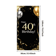 thumbnail image 3 of LUUFILx 40th Birthday Backdrop Banner Gold Black Party Decoration Supplies Photography Props Vintage Elegant Background Balloons, 3 of 9