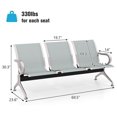 Sentado Reception Seating Guest Waiting Room Chairs Reception Chairs, 3-Seat Airport Reception ...