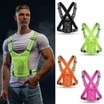 thumbnail image 2 of 3Pcs Multicolor Highlight Reflective Vest with Pocket Night Work Safety Vest Breathable Mesh Running Cycling Work Safety Jacket (green), 2 of 7