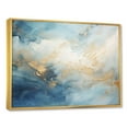 thumbnail image 2 of Designart "Gold And White Marble Geode" Abstract Marble Floater Framed Canvas Prints, 2 of 5