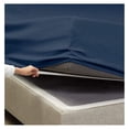 thumbnail image 4 of 18"- 21" Extra Deep Pocket Fitted Sheet for High Mattress - Hotel Luxury Silky Soft Double Brushed Microfiber Sheet, Wrinkle Bed Sheet, XL - Navy Blue, 4 of 8