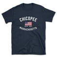 thumbnail image 1 of Chicopee Massachusetts Patriot Men's Cotton T-Shirt, 1 of 1