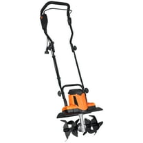 KFFKFF Electric Tiller with 10 Amp Power, 14-Inch Tilling Width and 3.94-Inch Tilling Depth, Corded Electric Garden Tiller/Cultivator, Mn Steel Tines, Ideal for Lawn Soil Digging