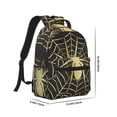 thumbnail image 2 of Yiaed Gold Spider On The Web Print School Backpack College Backpack Daypacks for Students High School Spacious and Durable Daypack for Work and Travel-One Size, 2 of 6