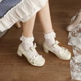 thumbnail image 6 of SACFOF Womens Sweet Cute Kawaii Platform Cosplay Shoes Chunky Mid Heels Mary Janes with Bow Buckles Strappy Pumps, 6 of 6