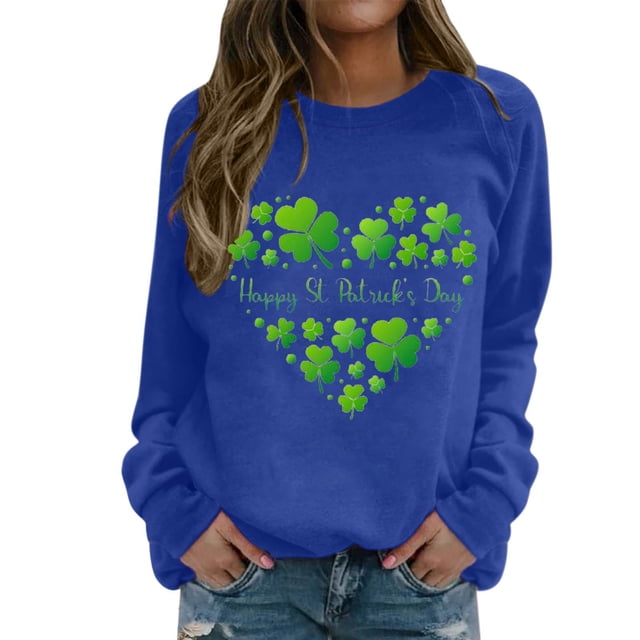 Gibobby Sudadera con forro polar Mujer Sudadera con capucha informal con cuello redondo y mangas en los hombros con estampado parcial de cuatro para mujer (Azul, XL)
