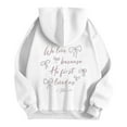thumbnail image 6 of Wangmeiwg Women's Sweatshirts Women's Casual Hoodie With Bow Print Autumn Winter Pullover Sweatshirt for Comfort and Style White XXL, 6 of 7