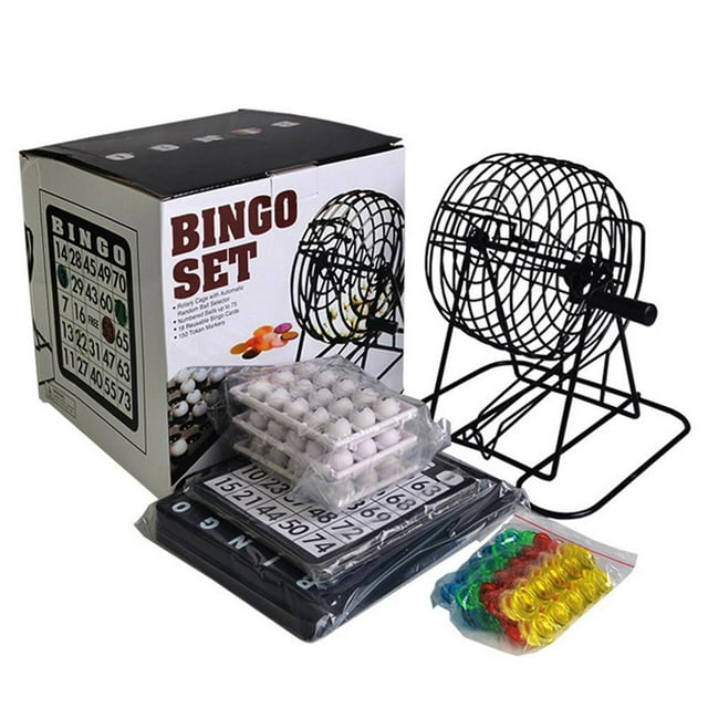 Juego De Mesa De Bingo, Juego De Bingo De Lujo Fácil De Leer Con Jaula Para Diversión Familiar
