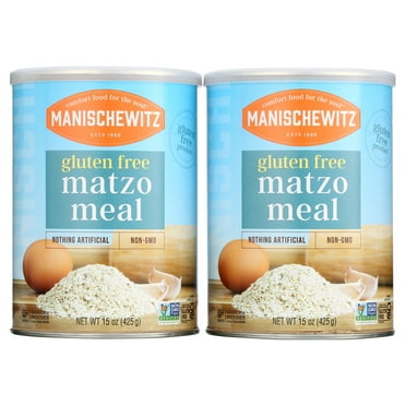 Manischewitz Matzo Meal - Kosher For Passover - Gluten Free Matzah Meal, 15 Oz, Pack of 2, Total of 35 Oz