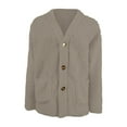 thumbnail image 1 of Fleece Cardigan Sweaters for Women Soft Long Sleeve Jacket with Pockets Button Down Open Front Fall Clothes, 1 of 5