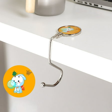 

2pcs Movable Desk Side Hook Adjustable Hard Iron Hook for Home School Office