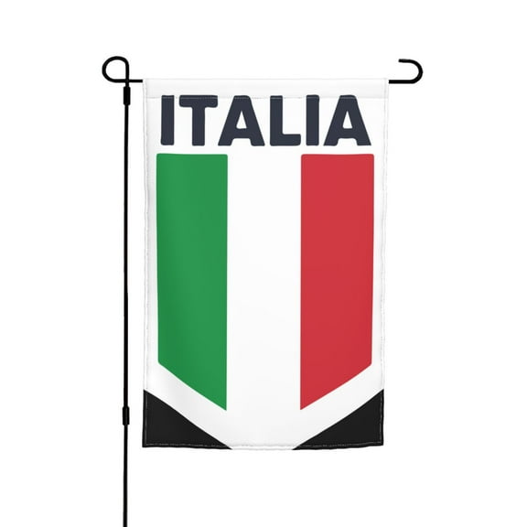 Italy Flag Emblem Garden Flag 12x18 Inch, Double Sided Outside Sign Yard Flag Farmhouse Indoor Decor