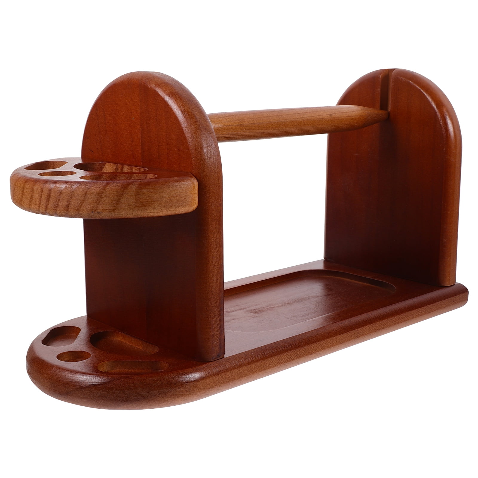 KONTONTY Wooden Spool Holder for Home Use Durable Brown Thread Stand Sturdy Wood Material 6.5 Inches High