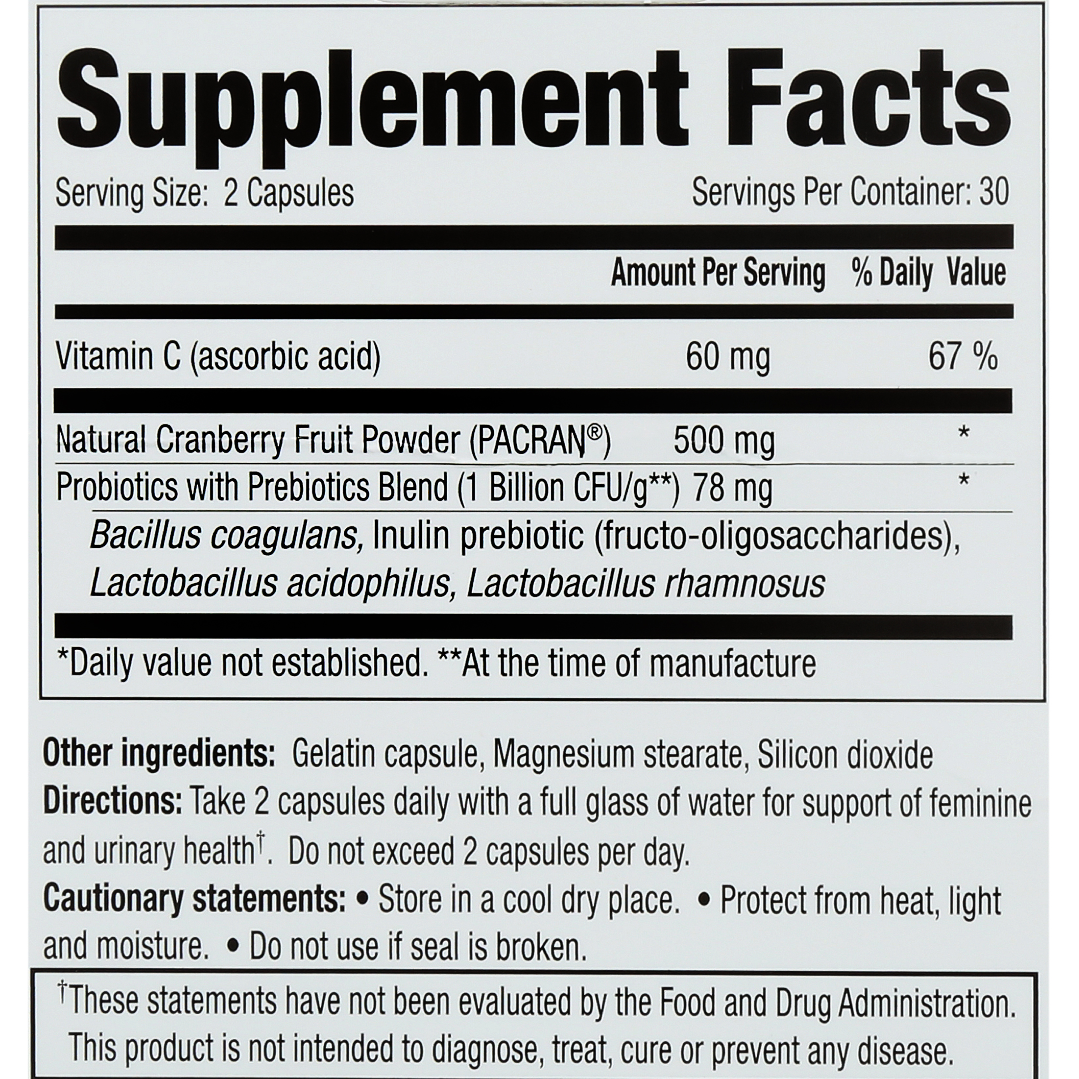 vH essentials Probiotics with Prebiotics and Cranberry Feminine Health Supplement - 60 Capsules - image 4 of 9
