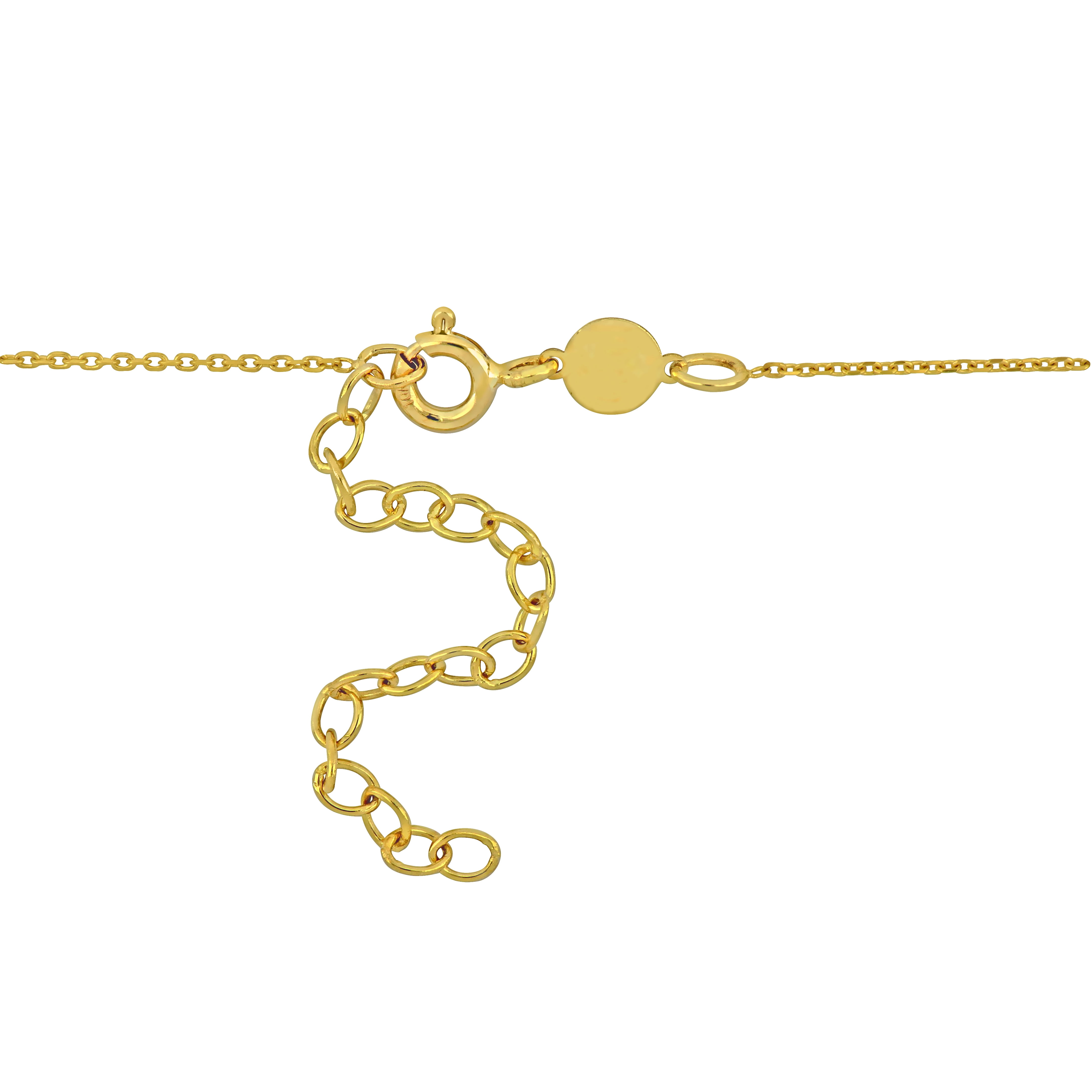 Everly Women's Libra Horoscope Necklace in 10k Yellow Gold, Dog Tag Pendant