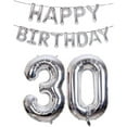 thumbnail image 4 of Decoración de aniversario de 30 años, globos de fiesta Globos de números de 30 años Globos de números para decoración de fiesta de cumpleaños de aniversario de bodas número 30 Globos de helio (30 pla, 4 of 5