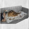 thumbnail image 5 of Dog and Cat Soft Flannel Fleece Throw Blanket, Close up Picturesque of Sniffing Animals, Cozy Plush for Indoor and Outdoor Use, 50" x 60", White Caramel Pale Taupe, by Ambesonne, 5 of 5