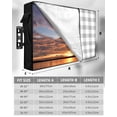 thumbnail image 7 of Outdoor TV Cover 40 to 43 Inch Weatherproof, Farmhouse Vintage Waterproof TV Screen Protector for Outside Decor with Zipper and Pocket 40"L x 25"H , Gingham Checkered Texture Light Gray, 7 of 7