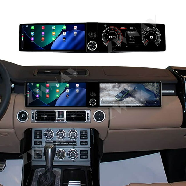 ZWNAV Dual 12.3 inch For Land Rover Range Rover Executive 2003-2004 GPS Navigation Android 13 Car Radio CarPlay Multimedia Player Head Stereo Unit HD Screen
