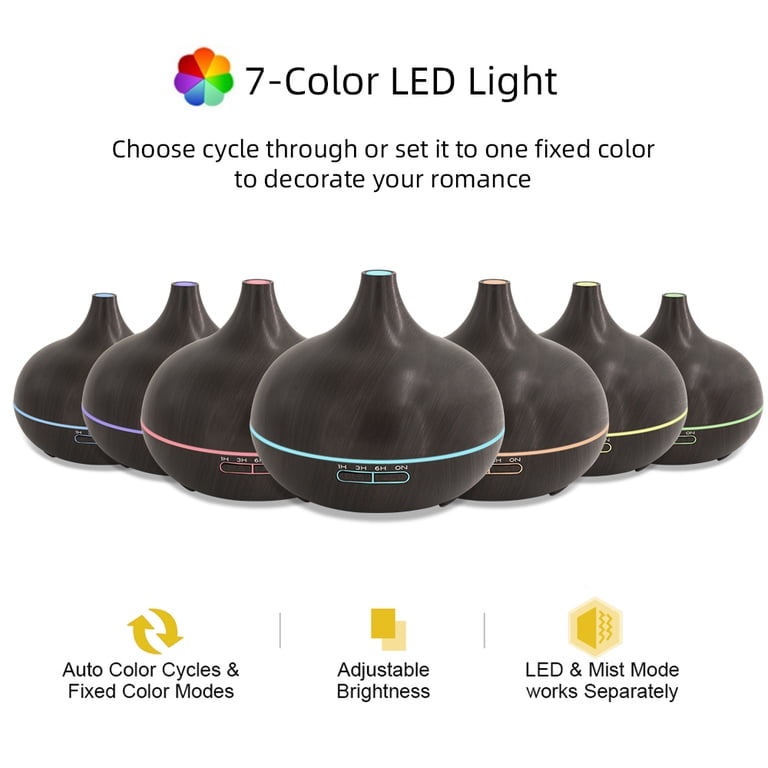 AsterOutdoor Aromatherapy Diffuser, 18.6oz, 7-Color LED photo 5