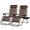Brown, variant on ZOPan Set of 2 Relaxing Recliners Patio Chairs Adjustable Steel Mesh Zero Gravity Lounge Chair Beach Chairs with Pillow and Cup Holder Khaki (Brown)