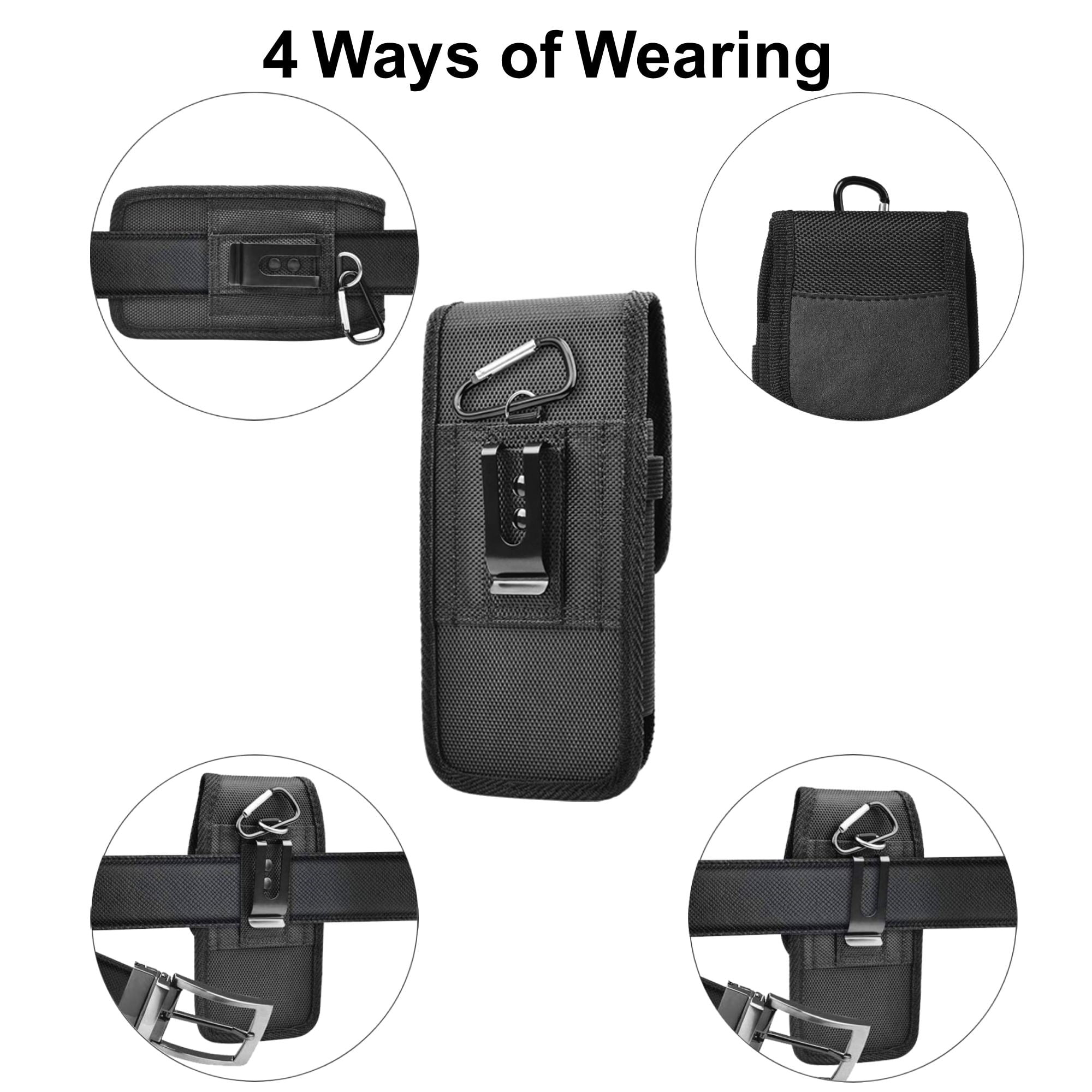 TSV Crossbody Cell Phone Bag, Leather Belt Bag Purse Pouch with Belt Clip,  Phone Holster Case Fit for iPhone, Samsung 
