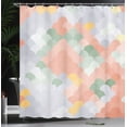 thumbnail image 3 of Ambesonne Abstract Shower Curtain, Colorful Retro Waves Print, 69"Wx84"L, Laurel Green, 3 of 4
