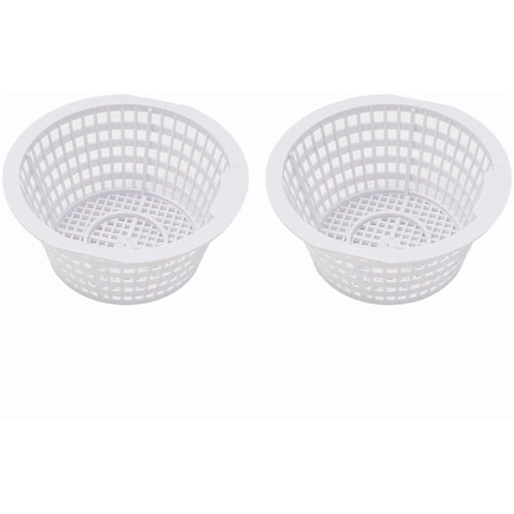 Pool skimmer basket - 2 pieces - Pool strainer - Pool skimmer basket - White - Multifunctional skimmer filter basket for effective pool cleaning - Replacement skimmer basket