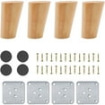 thumbnail image 1 of Patas de madera para muebles con acabado en nogal oscuro, elegantes y bonitas patas cónicas para sofás, patas de madera maciza para sofás, mesas de centro, muebles de TV, guardarropas y muebles de, 1 of 5