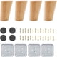 thumbnail image 1 of Patas de muebles atemporales, patas de madera maciza con un toque de mediados de siglo, compatibilidad versátil para las necesidades de su hogar, capacidad de carga duradera, fácil instalación, 4, 1 of 5