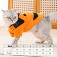 thumbnail image 6 of New Halloween Cat Costume Warm Fleece Lined Two Legged Outfit Winter Clothes Pumpkin Dog Apparel, 6 of 8