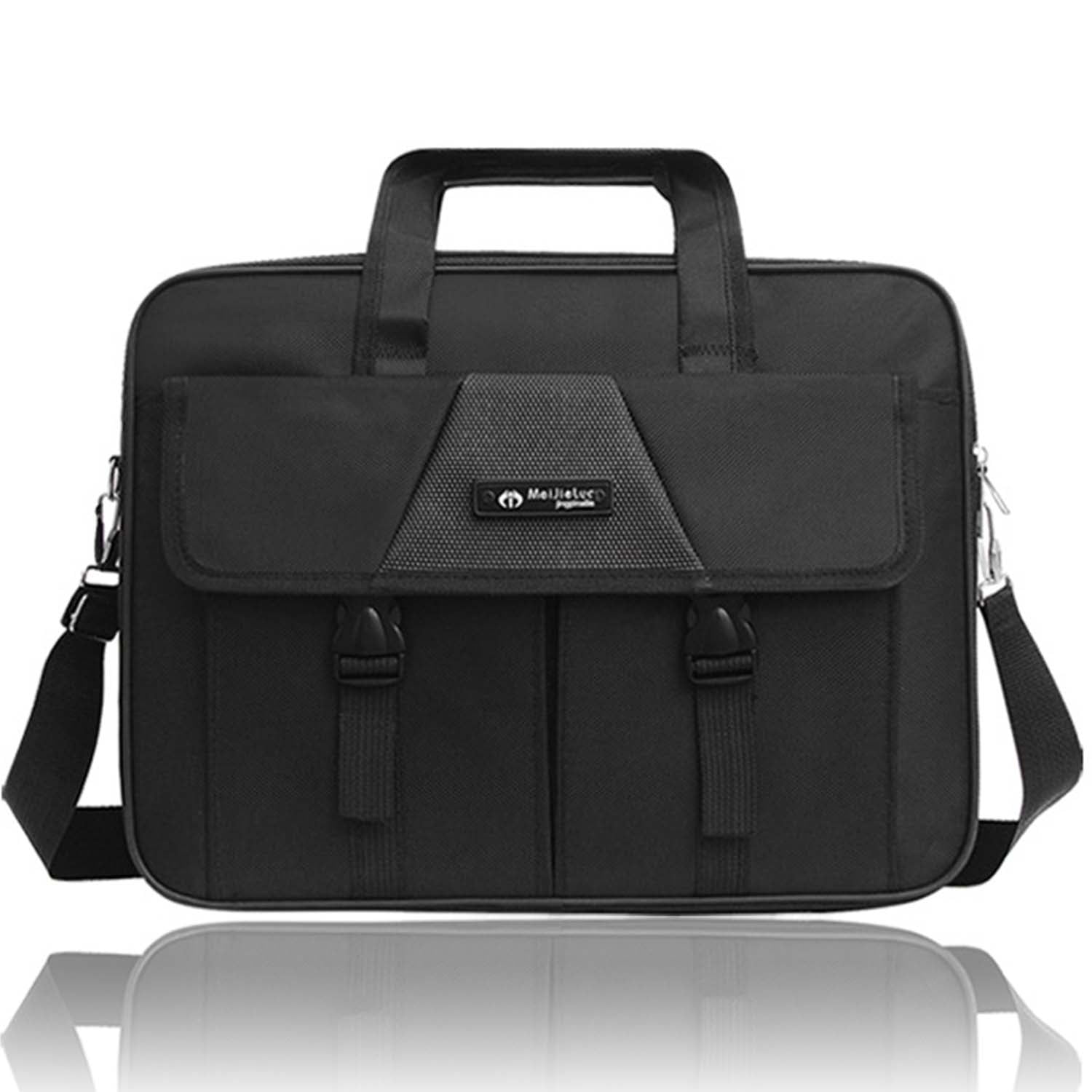Laptop Bag, 15.6" Classic Slim Business Briefcase，Water Resistant Messenger Shoulder Bag with