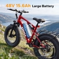 Removable Racking Labeling Qlife Racer Fat Tire 2.0 Electric Bike For Adults,Max 28MPH Mountain ...
