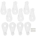 thumbnail image 6 of IBASETOY Cabinet Hardware Clamps 20 Pcs White Plastic for Glass Doors and Mirrors, 6 of 8
