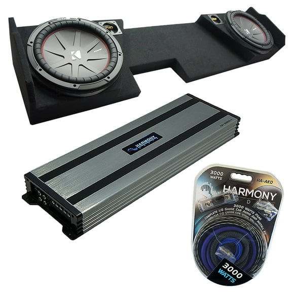 2014 - 2018 GMC Sierra Double Cab Kicker CompR CWR10 Dual 10 Sub Box HA-A1500.1