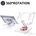 thumbnail image 2 of Support pour Tablette Ajustable, Support iPad en Acrylique avec Base Rotative à 360°, Support de Bureau Pliable Compatible, 2 of 5