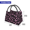 thumbnail image 2 of Lafuoo Breast Cancer Awareness Pattern Portable Aluminum Film Insulated Refrigerated Lunch Bag, Zippered Cooler Bag/Hot Bag for Food and Beverag-One Size, 2 of 7