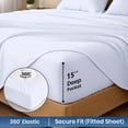 thumbnail image 5 of Dee's Collection 800 TC 4 Piece Sheet Set 15 Inch Deep pocket 100% Egyptian Cotton Full-XL Size, Light Blue Color, 5 of 6