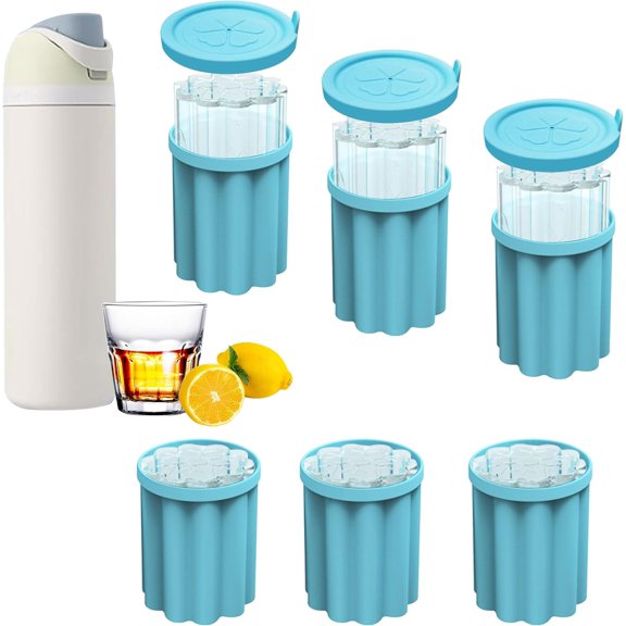 Ice Cube Tray for Owala FreeSip, 3PCS Silicone Ice Cube Molds, Easy Fill and Release Ice Maker for Chilling Cocktails Whiskey Drinks Juice Coffee, for Owala Water Bottle 24/32/40oz Accessories
