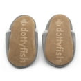 thumbnail image 5 of Dotty Fish Toddler Suede Slippers - Non-Slip, Soft Fleece-Lined – Pale Gray, 18-24 Months, 5 of 6