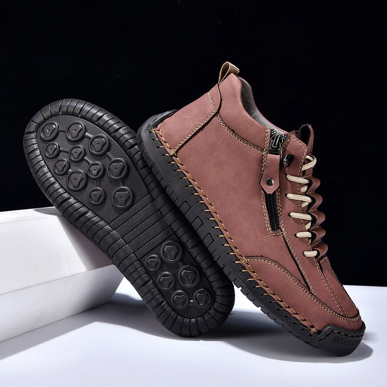 Mens Chukka Boots Non Slip Casual Leather Shoes Lightweight  display picture 1