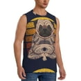 thumbnail image 2 of Bingfone Pug dog Yoga Pattern Men's Tank Tops Workout Sleeveless Tee Shirts Running Beach Tanks for Men-XX-Large, 2 of 8