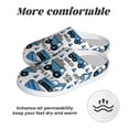 thumbnail image 6 of Lsque Blue Excavator Pattern Womens Comfort Cotton on Scuff With Memory Foam and Anti-skid Sole Slipper-37/38, 6 of 7