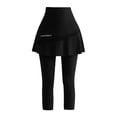 thumbnail image 7 of COMVALUE Skirted Leggings for Women Capri, Athletic Tennis Skirt with Leggings Golf Pickleball Clothes with Pockets Black for Size M, 7 of 7