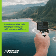 Wasabi Power Battery (2-Pack) and Triple Charger for GoPro HERO7 Black, HERO6, HERO5