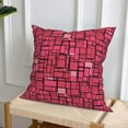 thumbnail image 6 of Throw Pillow Covers, pink square Soft Square Pillow Cases with Invisible Zipper for Couch Bed Sofa, Farmhouse Fall Home Decor 16"x16", 6 of 7