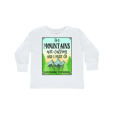 

Inktastic The Mountains Are Calling- Gatlinburg Tennessee Gift Toddler Boy or Toddler Girl Long Sleeve T-Shirt