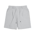 thumbnail image 5 of Linen Shorts for Men Summer Casual Elastic Waist Wide Straight Leg Loose Fit Lightweight Beach Shorts with Pockets, 5 of 6