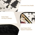 thumbnail image 5 of FORMRS Makeup Bag Travel Cosmetic Organizer for Women Fold Flat Zipper Pouch with Handle, Christmas Plaid Forest, 5 of 8